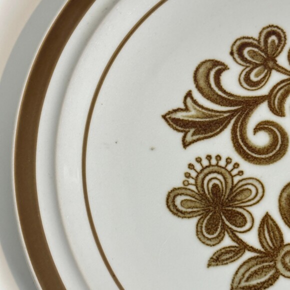 Vintage Brown Monterrey Stoneware by MSI Japan 10in Dinner Plate 70s - Picture 4 of 7